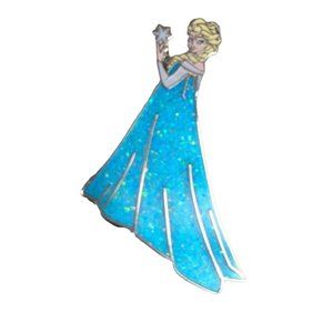 Disney Queen Elsa Trading Pun Sparkle Gown Lapel Pin Brooch Jewelry Accessories